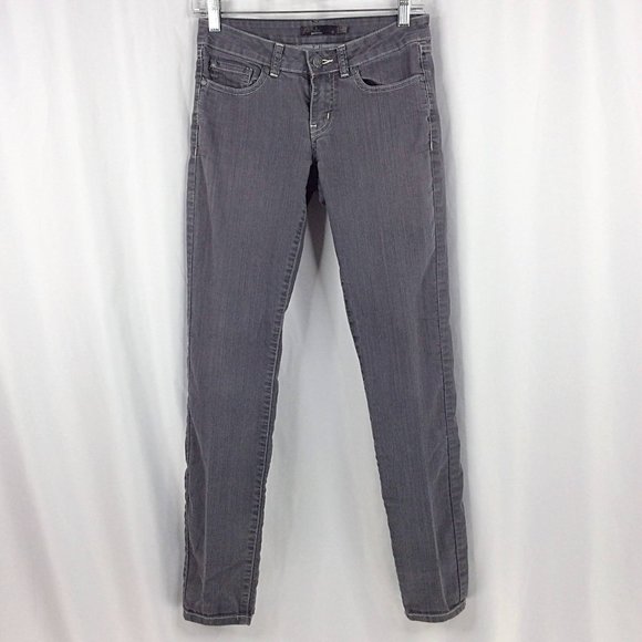 Prana Jeans Womens 0 / 26 Dark Gray Slim Skinny Low Rise Stretch - Picture 1 of 5